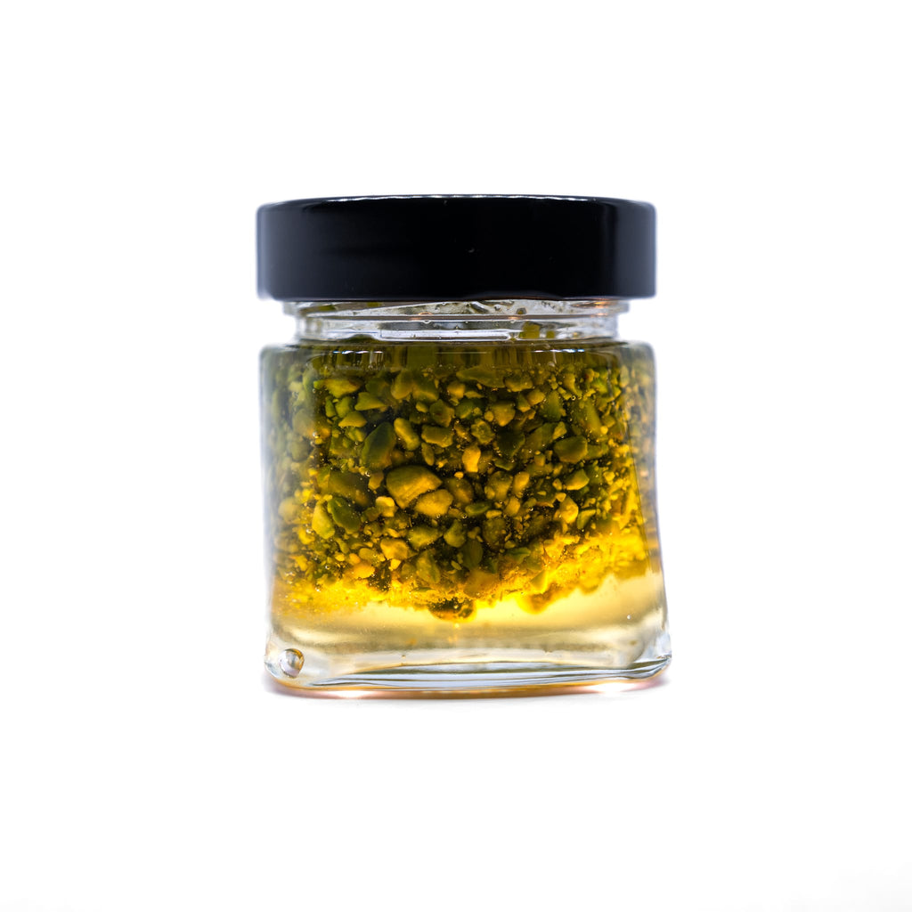 Miel d’Acacia aux Pistaches émondées Vertes